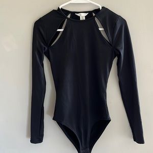 H&M black cutout bodysuit